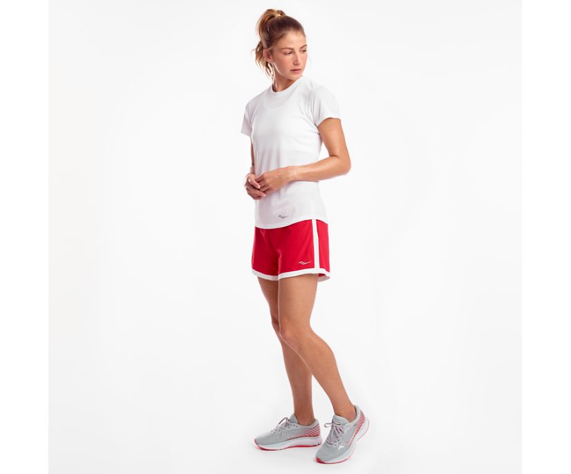 Saucony Stopwatch Short Sleeve Women's Shirts White | AU 303JPQJ